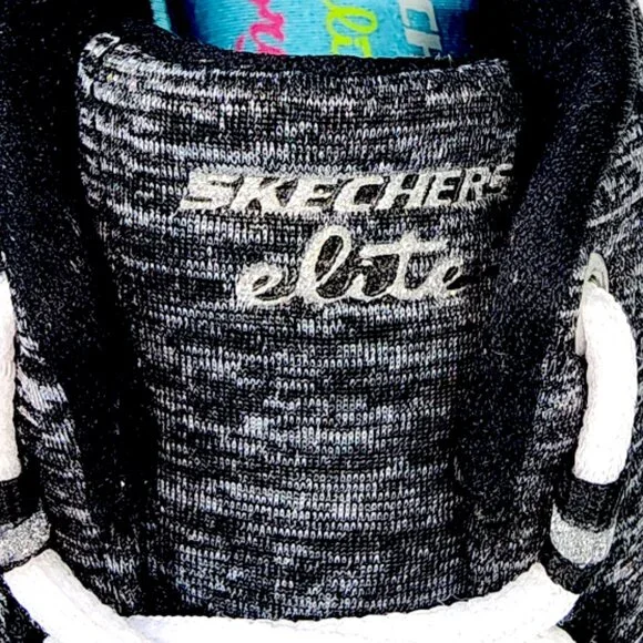 Sketchers-Women's SIZE 6- Memory Foam Elite Sneakers-Flex Elite-Black White - Picture 14 of 15
